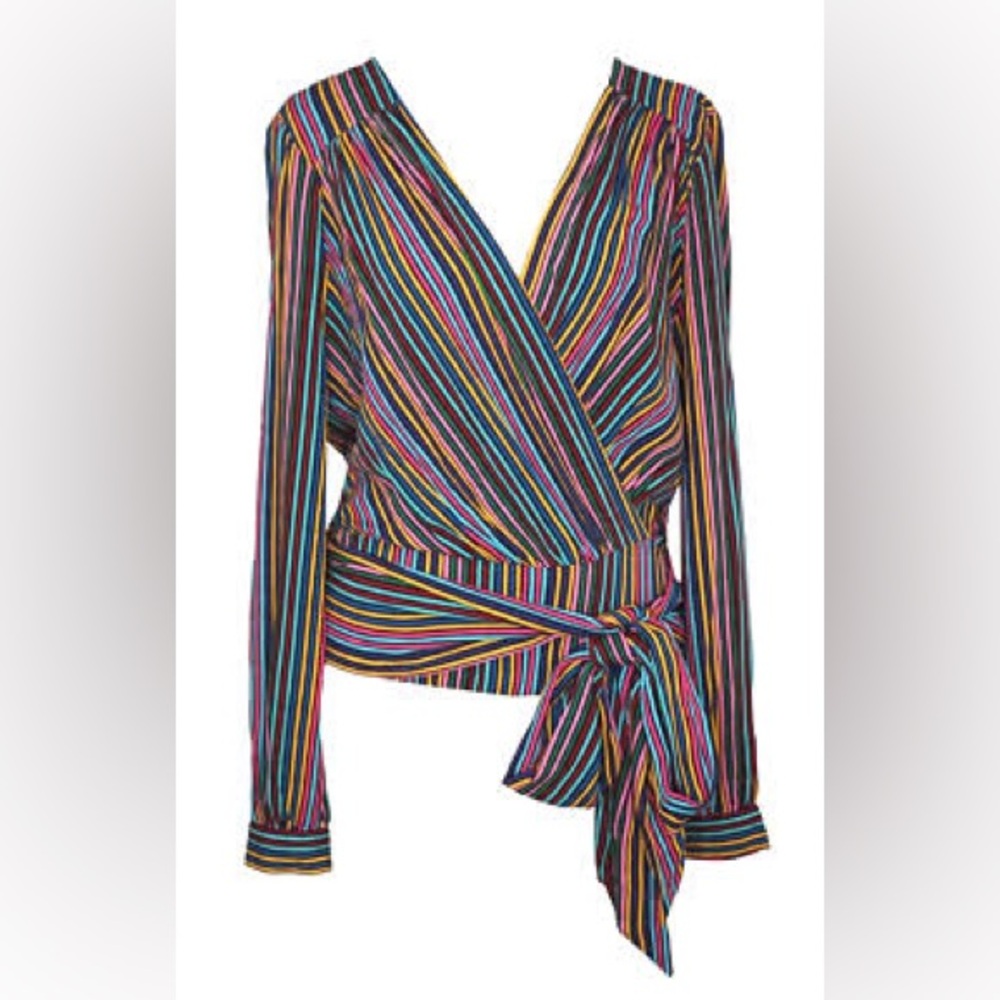 Maeve Anthropology Lisa Striped Rayon Blouse